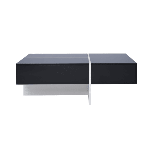 Mesa de centro - com sistema de iluminação LED controlado por aplicações - Preto