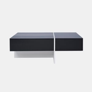 Mesa de centro - com sistema de iluminação LED controlado por aplicações - Preto