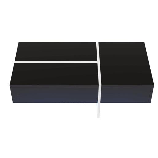 Mesa de centro - com sistema de iluminação LED controlado por aplicações - Preto