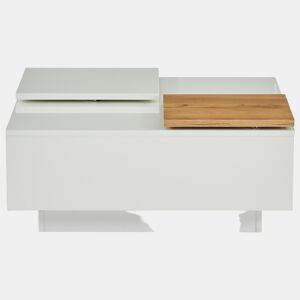 Mesa de centro quadrada 75x75x33,5cm - com 4 gavetas - Branco