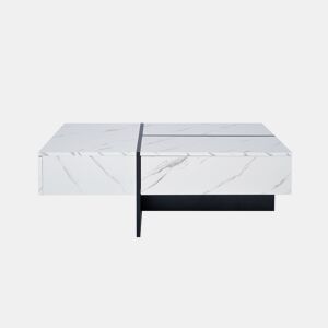 Mesa de centro - com sistema de iluminação LED controlado por aplicações - Branco