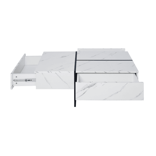 Mesa de centro - com sistema de iluminação LED controlado por aplicações - Branco