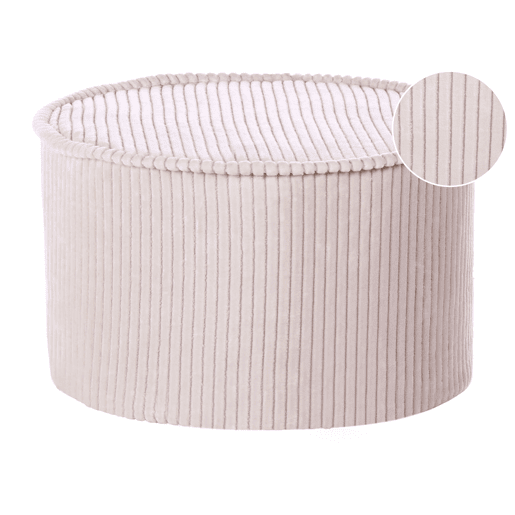 Pufe ZIKRIA Veludo Creme claro 40 cm 40 cm 25 cm