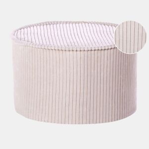 Pufe ZIKRIA Veludo Creme claro 40 cm 40 cm 25 cm