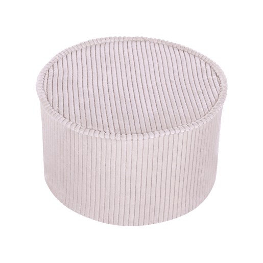 Pufe ZIKRIA Veludo Creme claro 40 cm 40 cm 25 cm