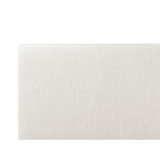 Cama baú Tecido CASTELNAVET 160 x 200 cm Branco creme