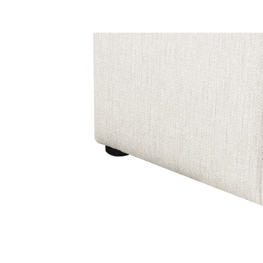 Cama baú Tecido CASTELNAVET 160 x 200 cm Branco creme