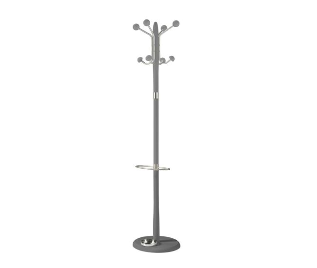 Perchero mod. 421 con paragüero herrajes en cromo satinado lacado 180x37x37 cm