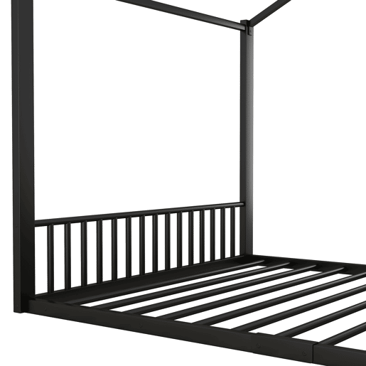 Cama de cabina 140x200 cm - estrutura em ferro - Preto