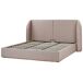 Beliani Cama con almacenaje Poliéster MONESTIER 224x220 Beliani Cama con almacenaje Poliéster MONESTIER 224x220 Crema