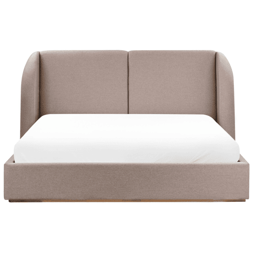 Cama baú Tecido MONESTIER 180 x 200 cm Taupe
