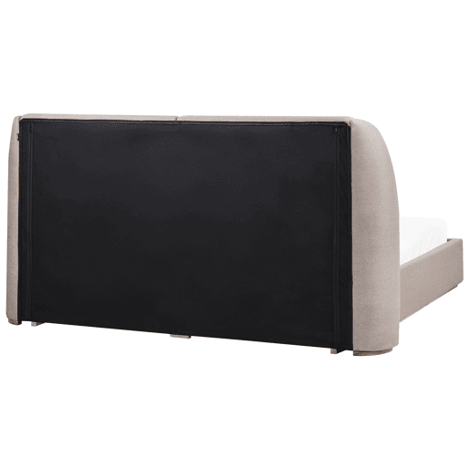 Cama baú Tecido MONESTIER 180 x 200 cm Taupe