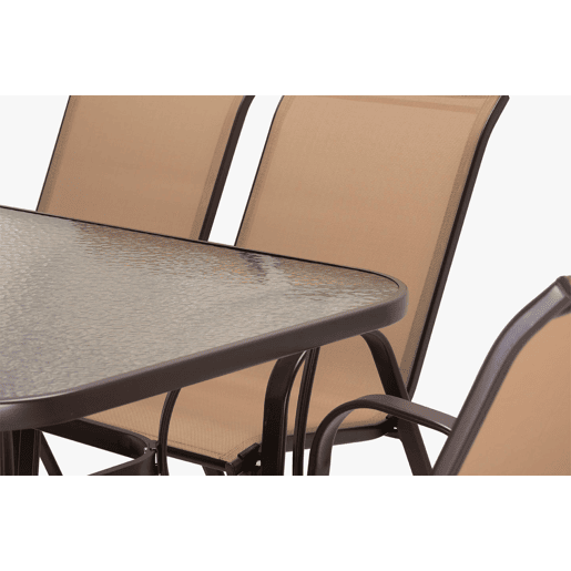 Mesa de Vidro Temperado HC + 6 Cadeiras. Móveis de jardim e terraço