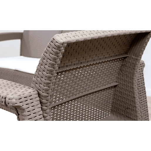 Sofá + 2 Poltronas + Mesa de Centro CF. Móveis de jardim e terraço PE Ratan