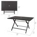 Aktive Mesa plegable de jardín de acero 4 personas Aktive Mesa plegable de jardín de acero 4 personas Negro