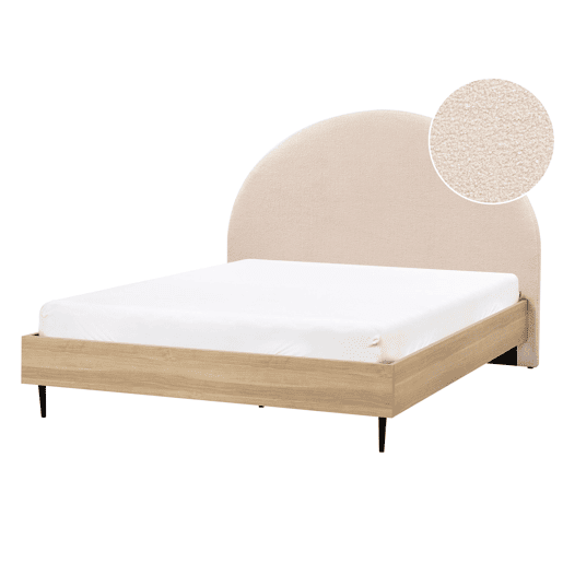 Beliani Cama Bouclé MILLAY Beliani Cama Bouclé MILLAY