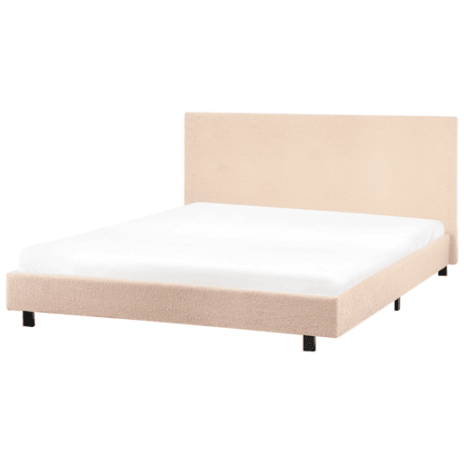 Beliani Cama de água Bouclé ALBI Beliani Cama de água Bouclé ALBI