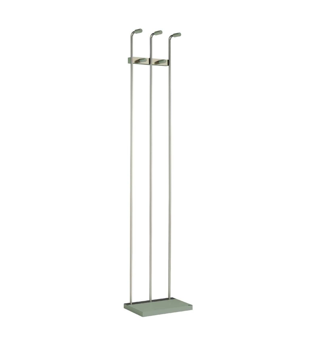 Perchero mod. 465 herrajes en cromo satinado lacado 182x34x20 cm