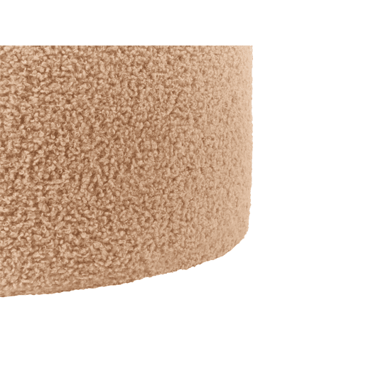 Conjunto de 2 tamboretes com arrumação BEREA Bouclé Castanho claro 3040 cm 3040 cm 3746 cm