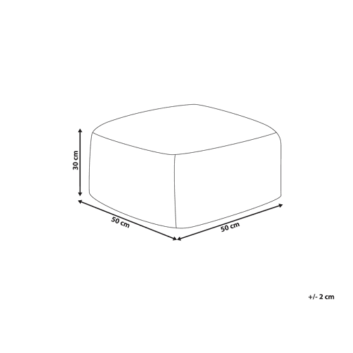 Pufe TUKKI Imitação de pele Creme claro 50 cm 50 cm 30 cm Pufe TUKKI Imitação de pele Creme claro 50 cm 50 cm 30 cm