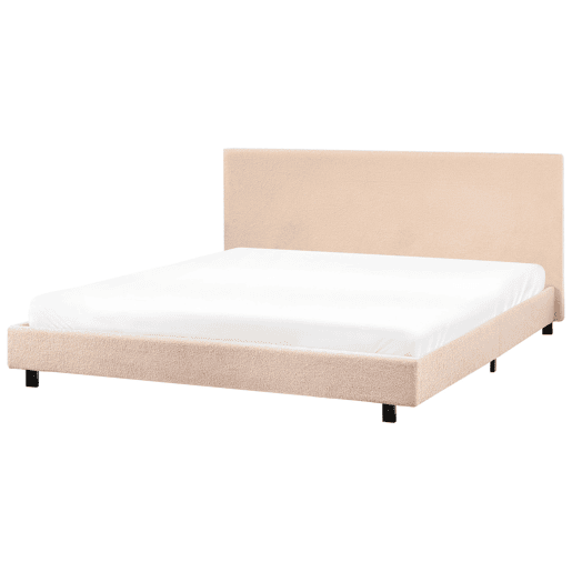Beliani Cama de água Bouclé ALBI Beliani Cama de água Bouclé ALBI