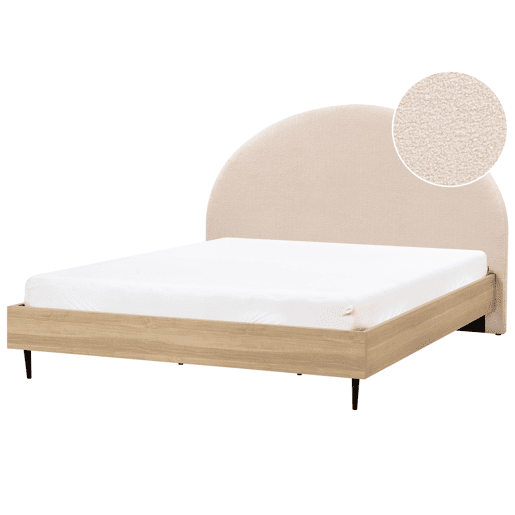 Beliani Cama Bouclé MILLAY Beliani Cama Bouclé MILLAY