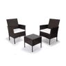 Conjunto de Mesa + 2 Poltronas em Rattan PE. Móveis de jardim e terraço