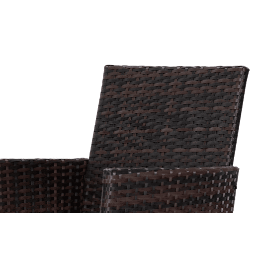 Conjunto de Mesa + 2 Poltronas em Rattan PE. Móveis de jardim e terraço