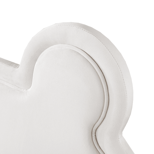 Cama de criança 140 x 200 cm - forma de urso - tecido de veludo - Branco
