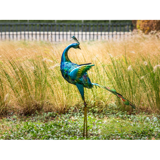 Estátua de jardim PEACOCK Azul