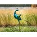 Beliani Estatua del jardín PEACOCK Beliani Estatua del jardín PEACOCK Azul