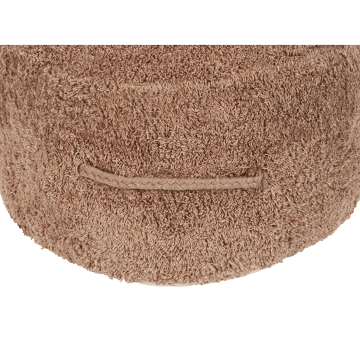Pufe KANDHKOT Algodão Castanho 50 cm 50 cm 35 cm