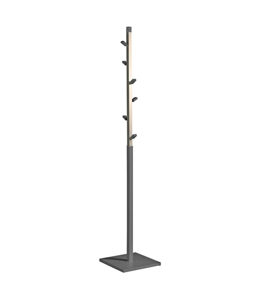 Perchero moderno mod. 428 herrajes en cromo satinado lacado 180x34x34 cm