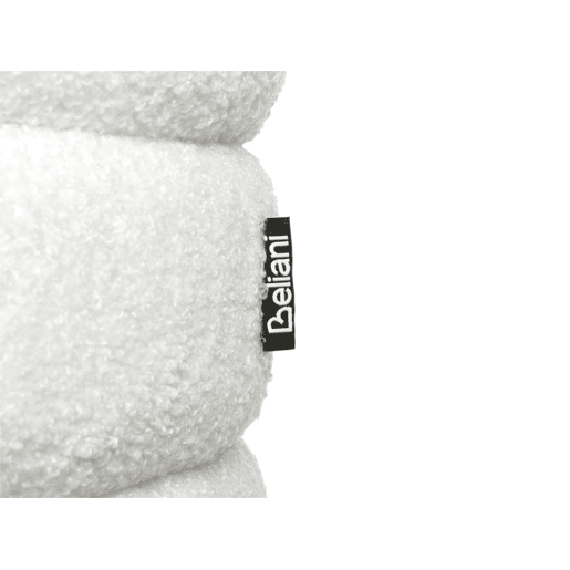 Pufe CHILLY Bouclé Branco creme 42 cm 42 cm 41 cm