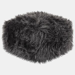 Pufe MUKKI Imitação de pele Preto 50 cm 50 cm 30 cm