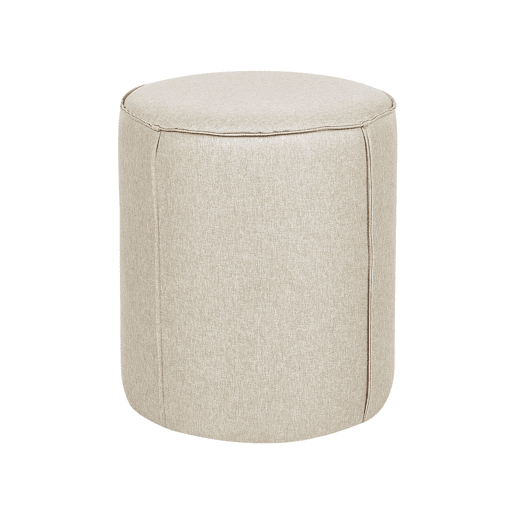 Pufe SEDONA Linho sintético Creme 40 cm 40 cm 43 cm