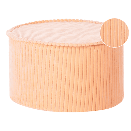Pufe ZIKRIA Veludo Rosa pêssego 40 cm 40 cm 25 cm
