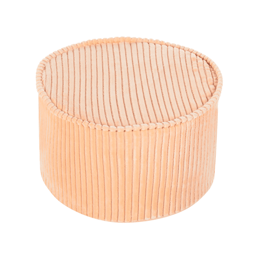 Pufe ZIKRIA Veludo Rosa pêssego 40 cm 40 cm 25 cm