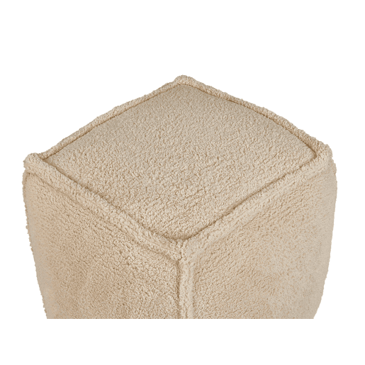 Pufe ALIPUR Bouclé Castanho claro 40 cm 40 cm 40 cm