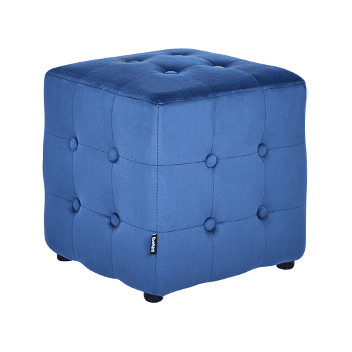 Pufe WISCONSIN Veludo Azul 36 cm 36 cm 39 cm