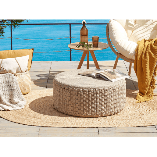 Pufe MITHI Creme 70 cm 70 cm 30 cm