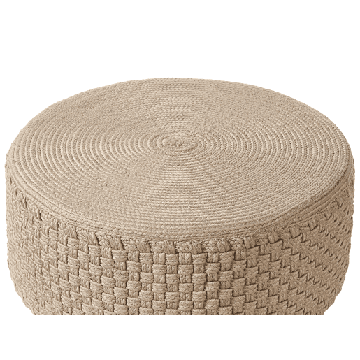 Pufe MITHI Creme 70 cm 70 cm 30 cm