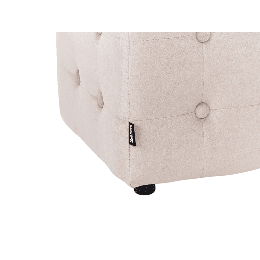 Pufe WISCONSIN Veludo Creme claro 36 cm 36 cm 39 cm