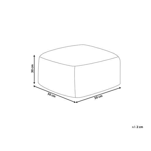 Pufe MUKKI Imitação de pele Creme 50 cm 50 cm 30 cm Pufe MUKKI Imitação de pele Creme 50 cm 50 cm 30 cm
