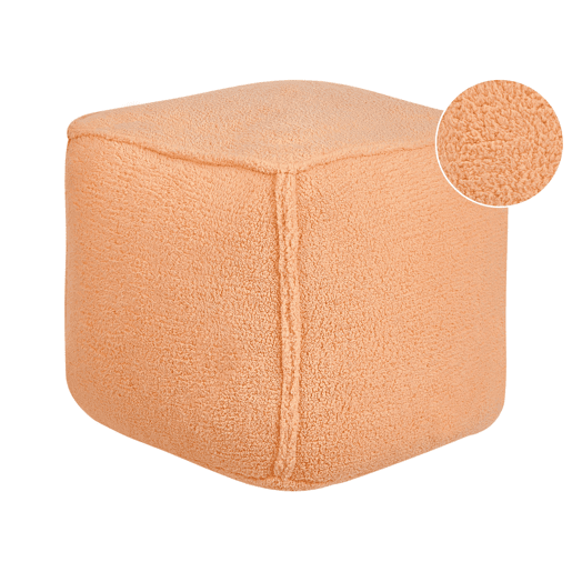 Pufe ALIPUR Bouclé Laranja 40 cm 40 cm 40 cm