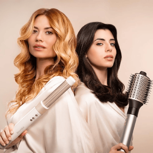 Escova de ar Bamba CeramicCare AirGlam Champagne Cecotec