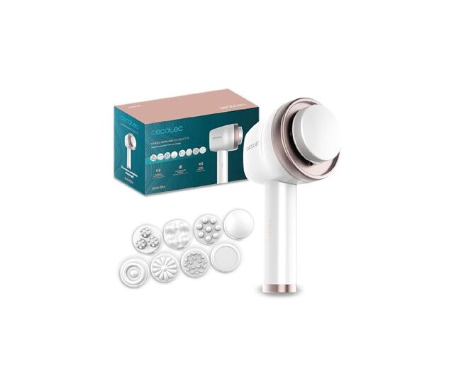 Cecotec masajeador corporal anticelulítico con 8 cabezales intercambiables skincare push up. 5 modos, 6 niveles de intensidad