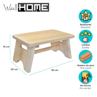 WELL HOME - Banqueta multifuncional 'Ara' removível SEM verniz