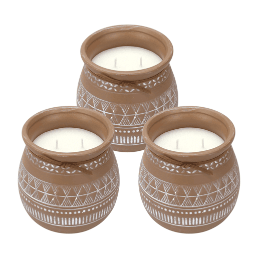 WELL HOME - Pacote de 3 velas aromáticas em recipiente de cimento
