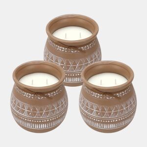 WELL HOME - Pacote de 3 velas aromƔticas em recipiente de cimento